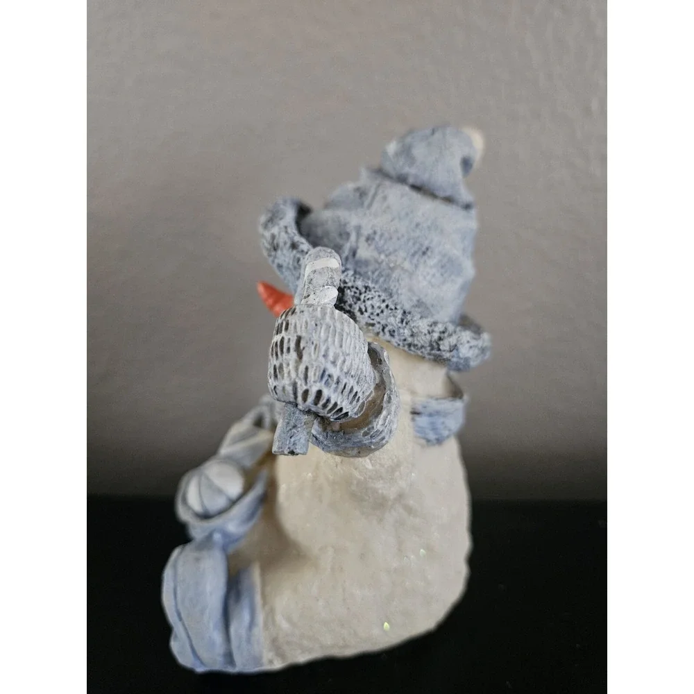 Snowman Figurine Carrying Gifts Winter Holiday Decor Tabletop‎ Accent Vintage